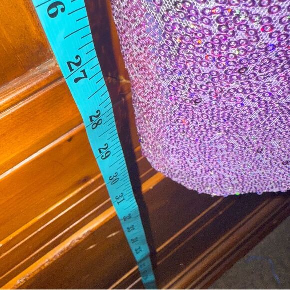 LUCY IN the Sky Medium Lavender Purple Sequin Mini dress homecoming sorority - Picture 4 of 12
